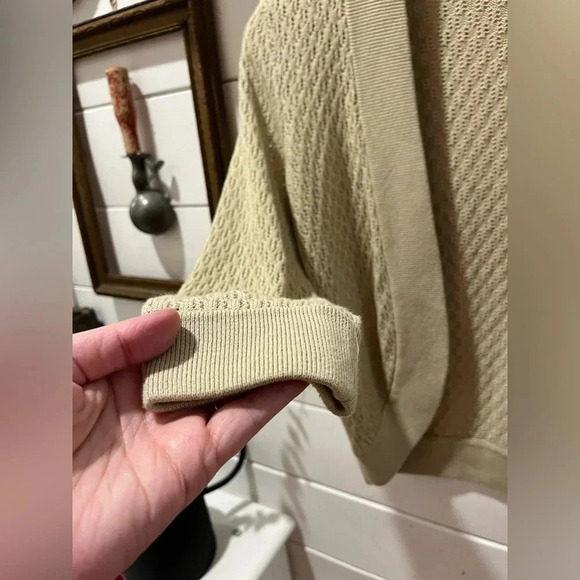 LIZ CLAIBORNE tan open front cardigan size M - Picture 5 of 8